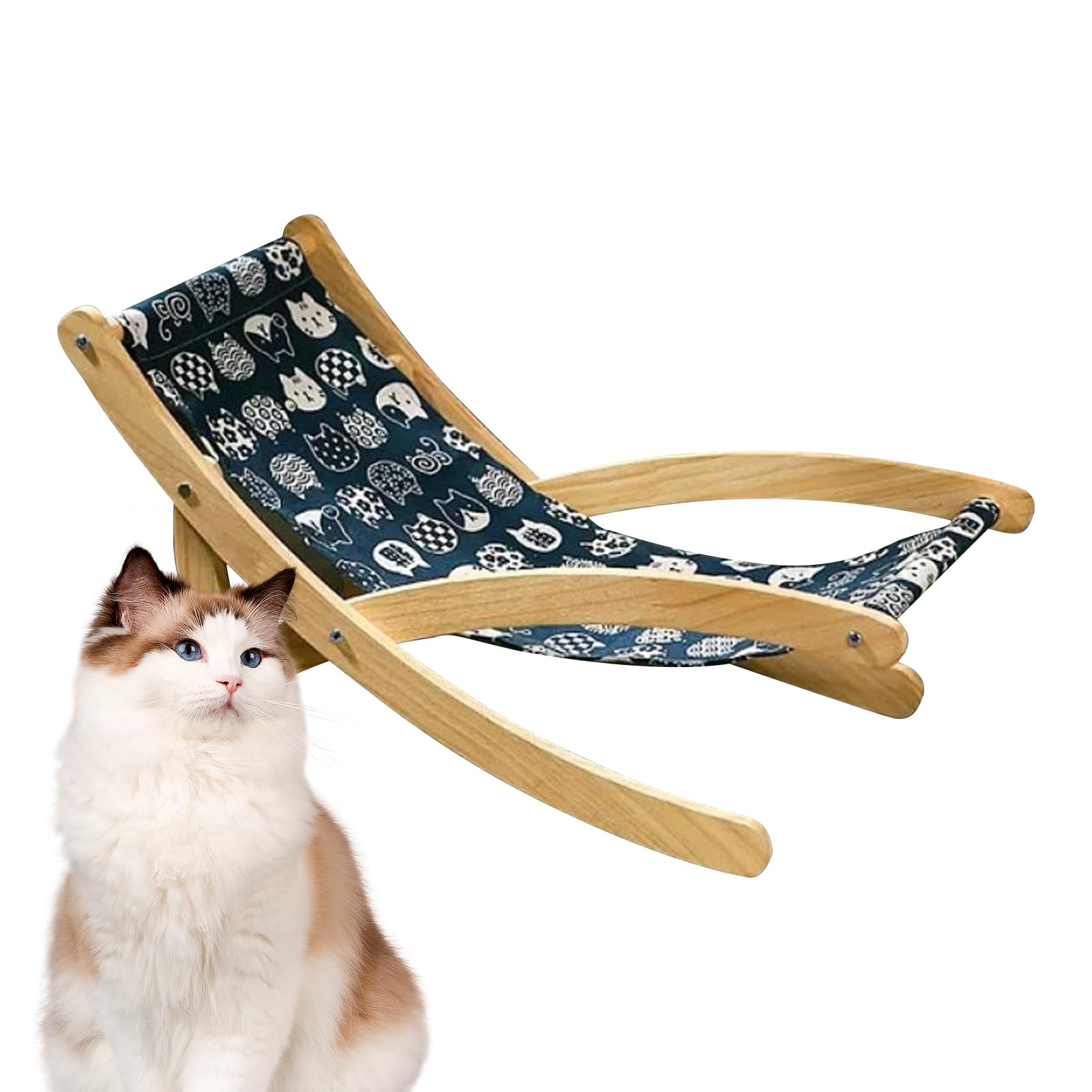 Katzen Kratzstuhl | Verstellbarer Hängematten Stuhl | Klappbare Möbel für Haustiere Wohnzimmer Schlafzimmer Terrasse Tierarztpraxis | Komfort Pet Chair Katzenbett
