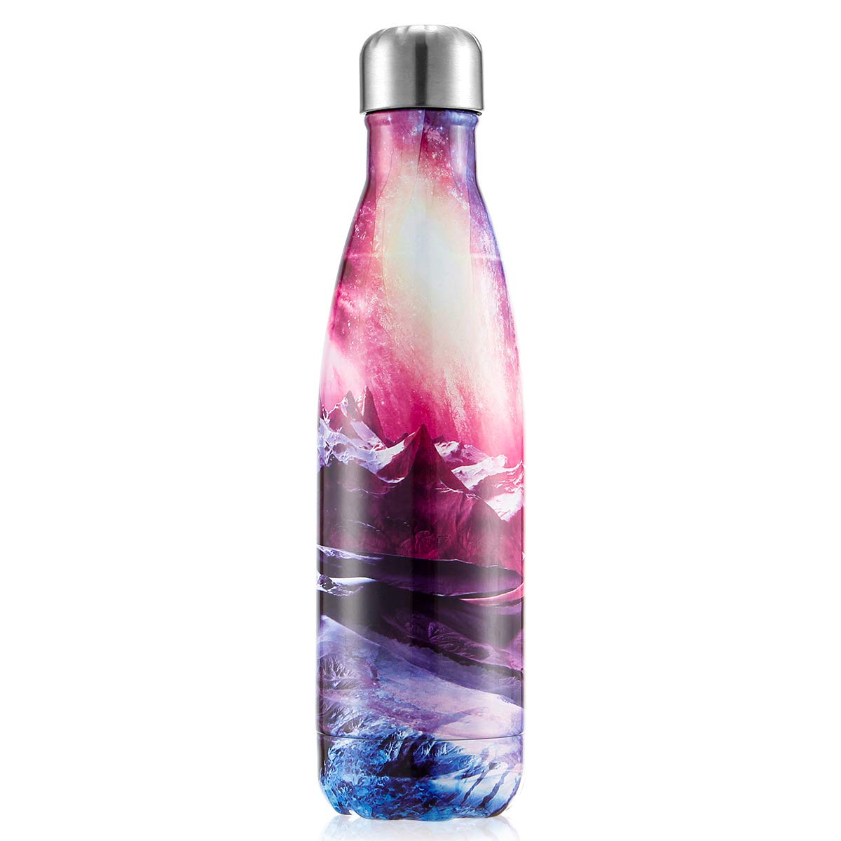 Botella De Agua Acero Inoxidable Doble Reutilizable Botella Termica Aislamiento Al Vacío Botellas Sin BPA Mantiene Bebidas 24h Frías Y 12h Calientes (Blanco, 750 Ml