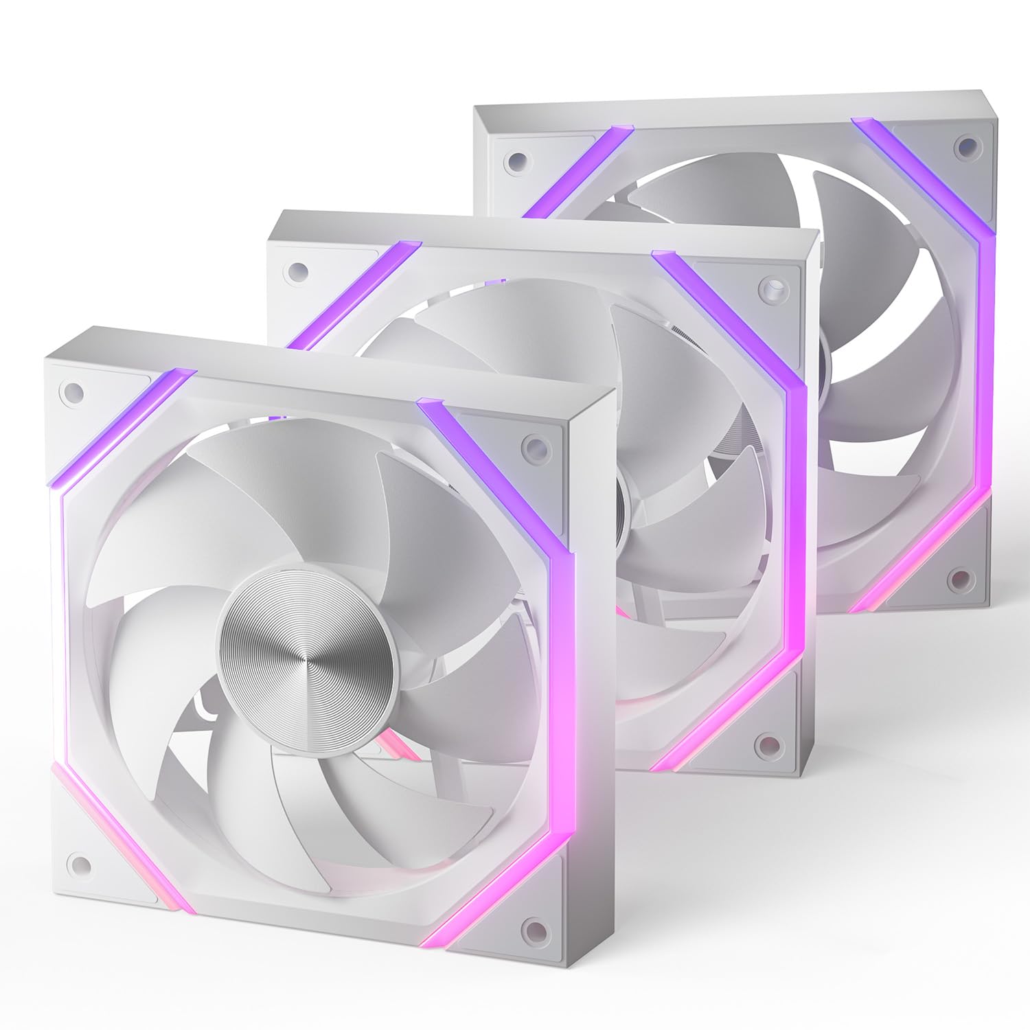 Asiahorse Nyota 120mm Case Fan with Efficient Cooling, ARGB Fan Lighting, 800-1800RPM Speed Control, and Whisper-Quiet Operation Under 29 dB, Unique Design for PC