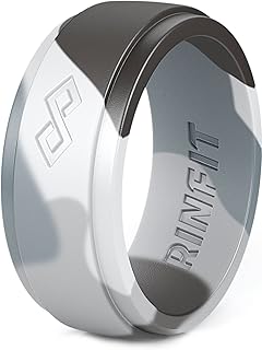 Silicone Rings for Men 9mm Wide, 2mm Thick - Mens Rubber Wedding Bands - Infinity Silicone Rings for Him - Patented Design
