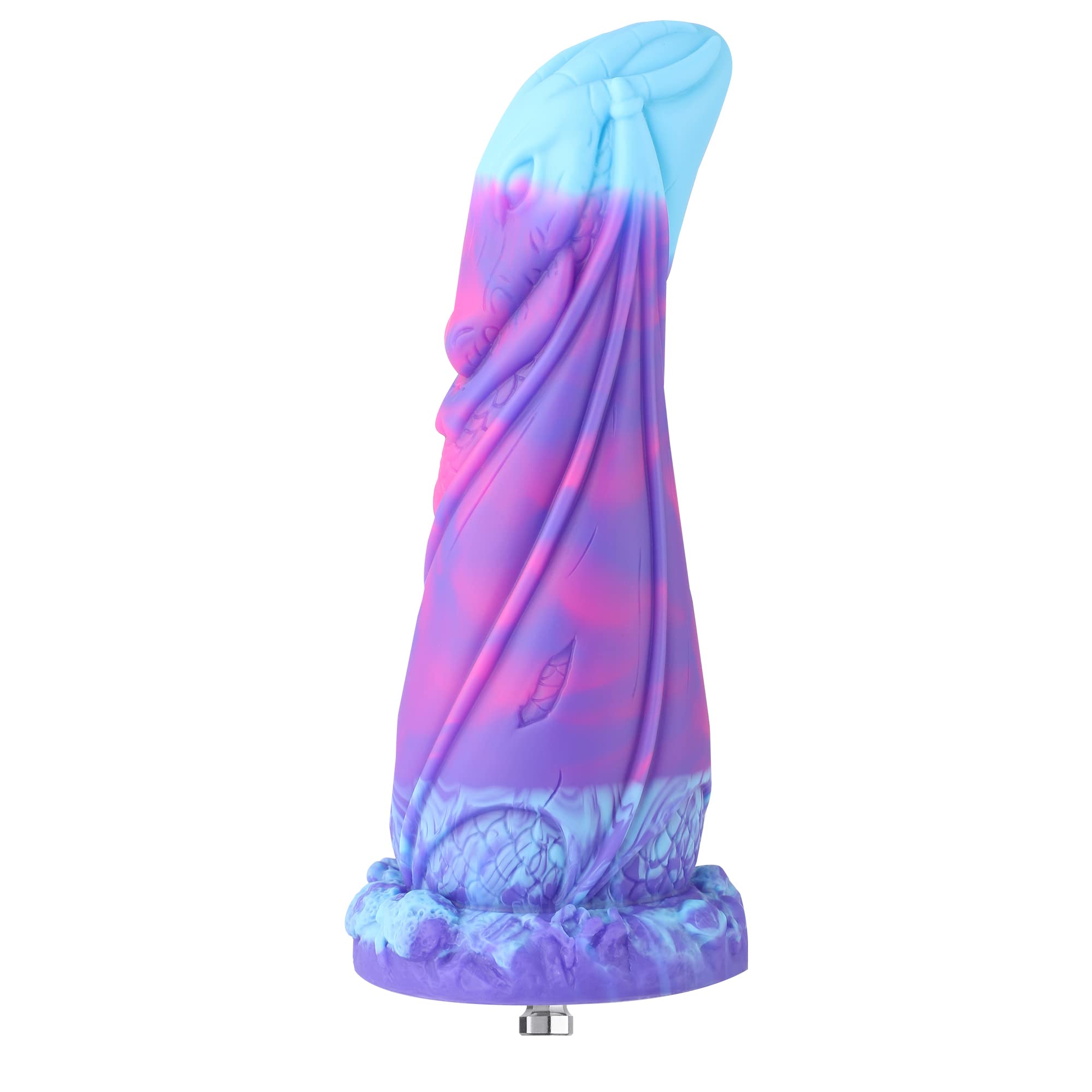 Hismith 7.48” Silicone Dildo, 7.09” Insetable Length, Carving Sex Toys with KlicLok System for Advanced User - Fantastic Series