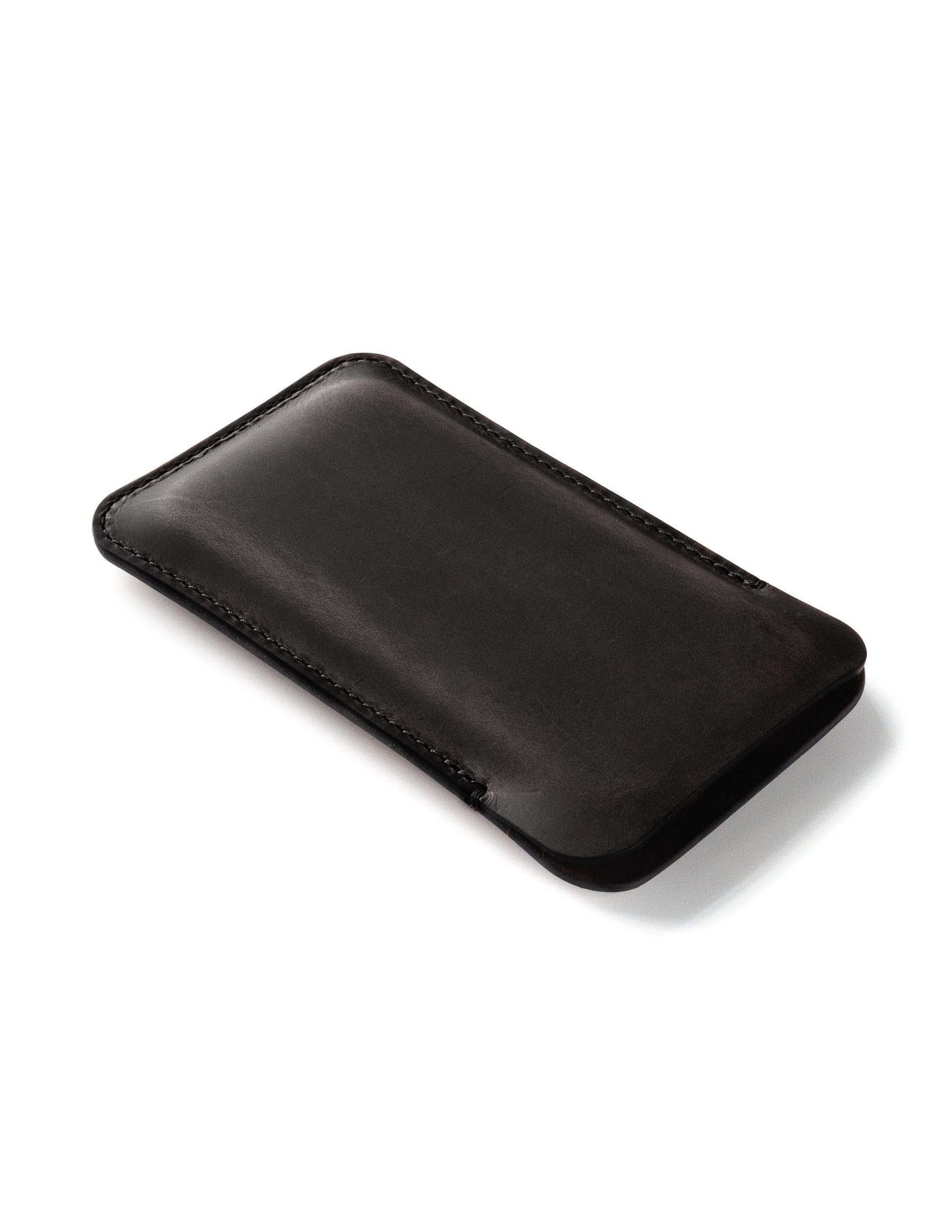 Crazy Horse Craft, Handyhülle für iPhone 17 Pro Max, Carbon Black, Handytasche, Leder Hülle, Handy Tasche Handysocken Etui Telefon Phone Case Leather Sleeve Cover, Enlarged