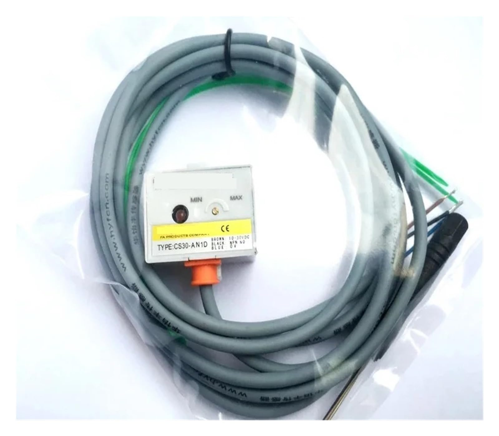 Interruptor de detección de nivel de agua sin contacto Sensor de aproximación de nivel de tubería capacitivo CS30-AN1D Sensor de proximidad de nivel de líquido for vino(CS30 NO NPN)