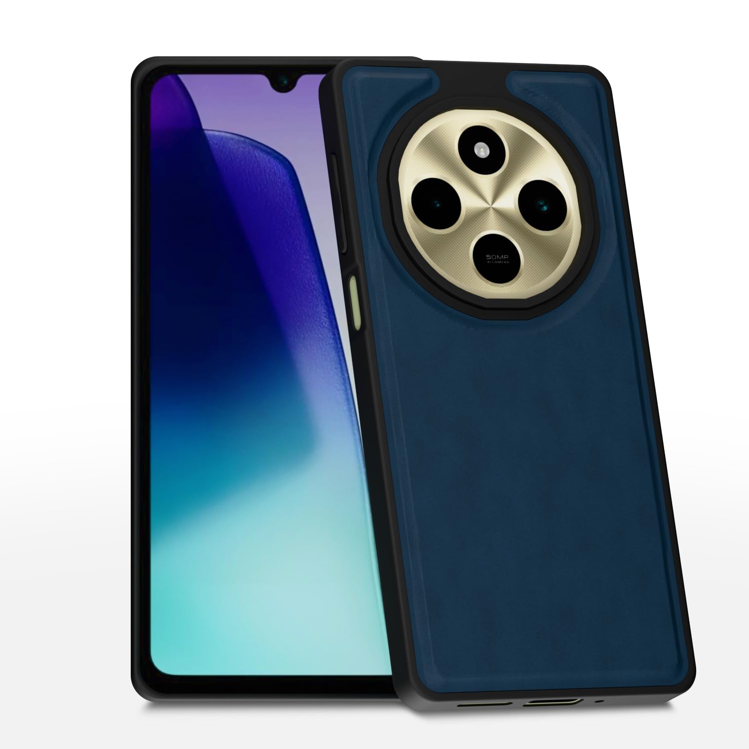 Amazon basics Back Cover for Redmi A4 5G / Redmi 14C 5G / Poco C75 5G | Premium PU Leather | Soft Touch Finish | Full Camera Protection | Raised Edge Bumper Case (Blue) Amazon basics Back Cover for Redmi A4 5G / Redmi 14C 5G / Poco C75 5G | Premium PU Leather | Soft Touch Finish | Full Camera Protection | Raised Edge Bumper Case (Blue)