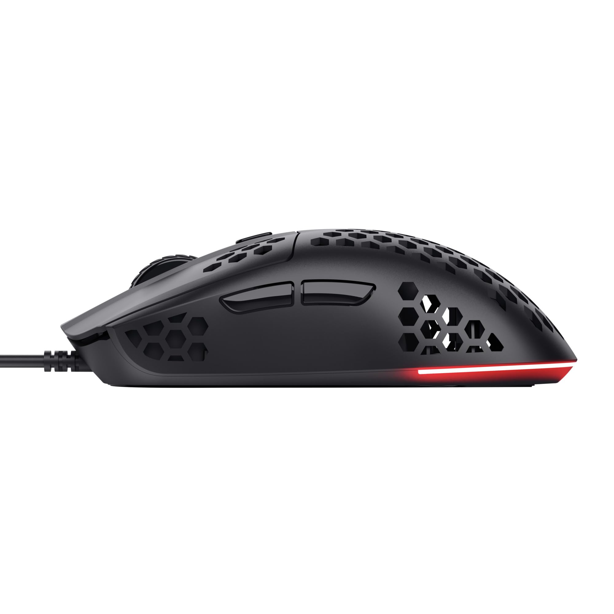 Trust Gaming GXT 928 Helox mysz do gier, superlekka mysz przewodowa USB 65 g, regulowana DPI (200-6400), czujnik optyczny, 6 programowalnych przycisków, oświetlenie LED RGB, do gier, laptopa, | Regulowane DPI (200-6400), czujnik optyczny, 6 programowalnyc
