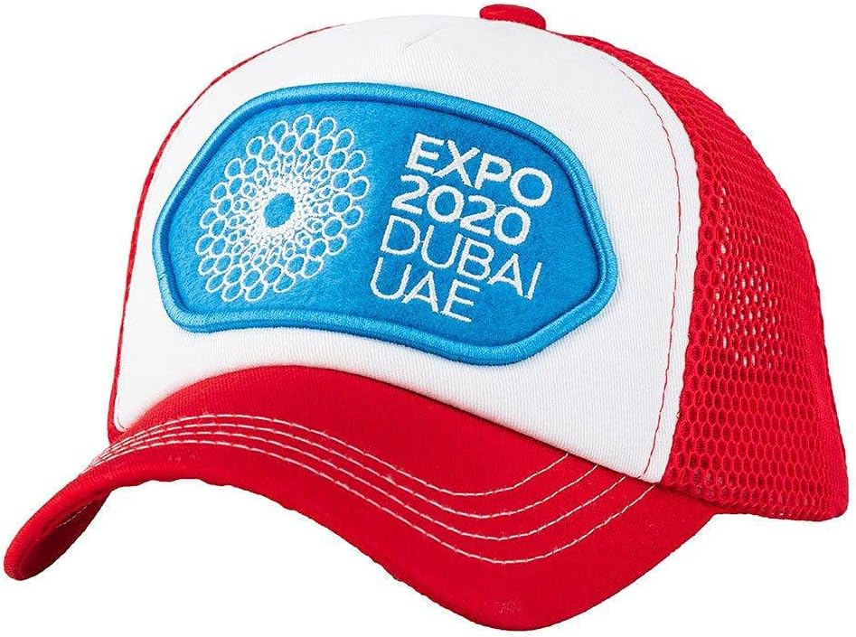CalienteExpo 2020 Dubai Official Emblem Cap Red, Blue and White