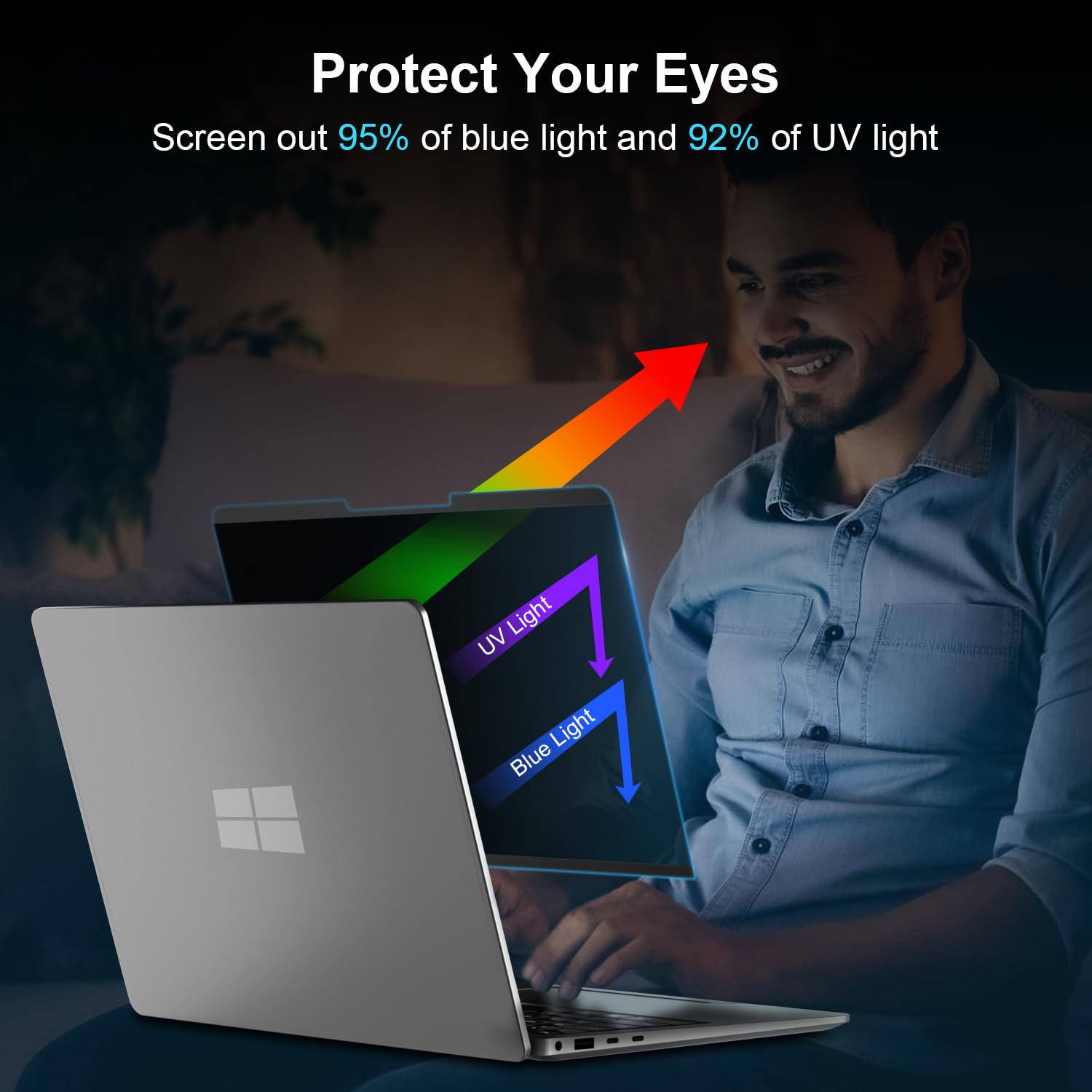 Surface Laptop - Pantalla magnética de privacidad para laptop de 13.5 pulgadas