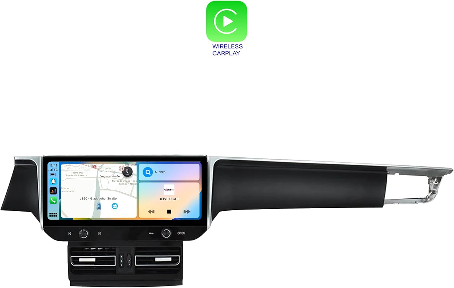 Porsche Macan dashboard after head unit installation