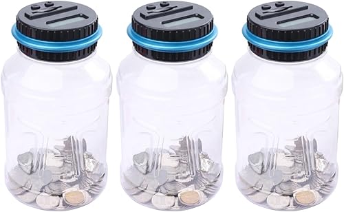 Miniatura 1 de Toyvian 3 piezas de banco de monedas de ahorro de juguete para niños juguetes para niños juguetes para niños tarro de dinero claro alcancía RMB