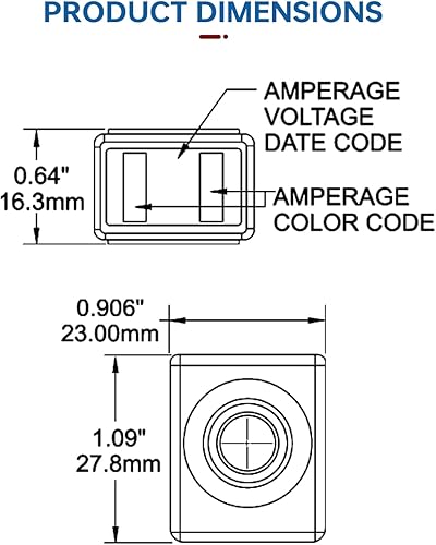Miniatura 3 de BOJACK Fusible de terminal 60A Fusible de batería de clasificación marina (MRBF) 58V CC Max IP66 impermeable para la protección del circuito de