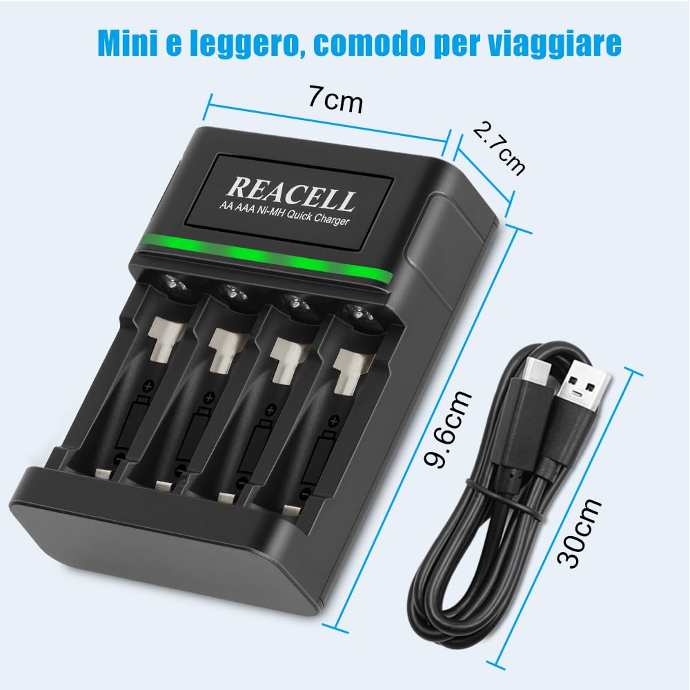 Batteria Ricaricabile Ni-MH AAA - 1.2 V DC - 950 MAh - Pre-caricato - Foto 2