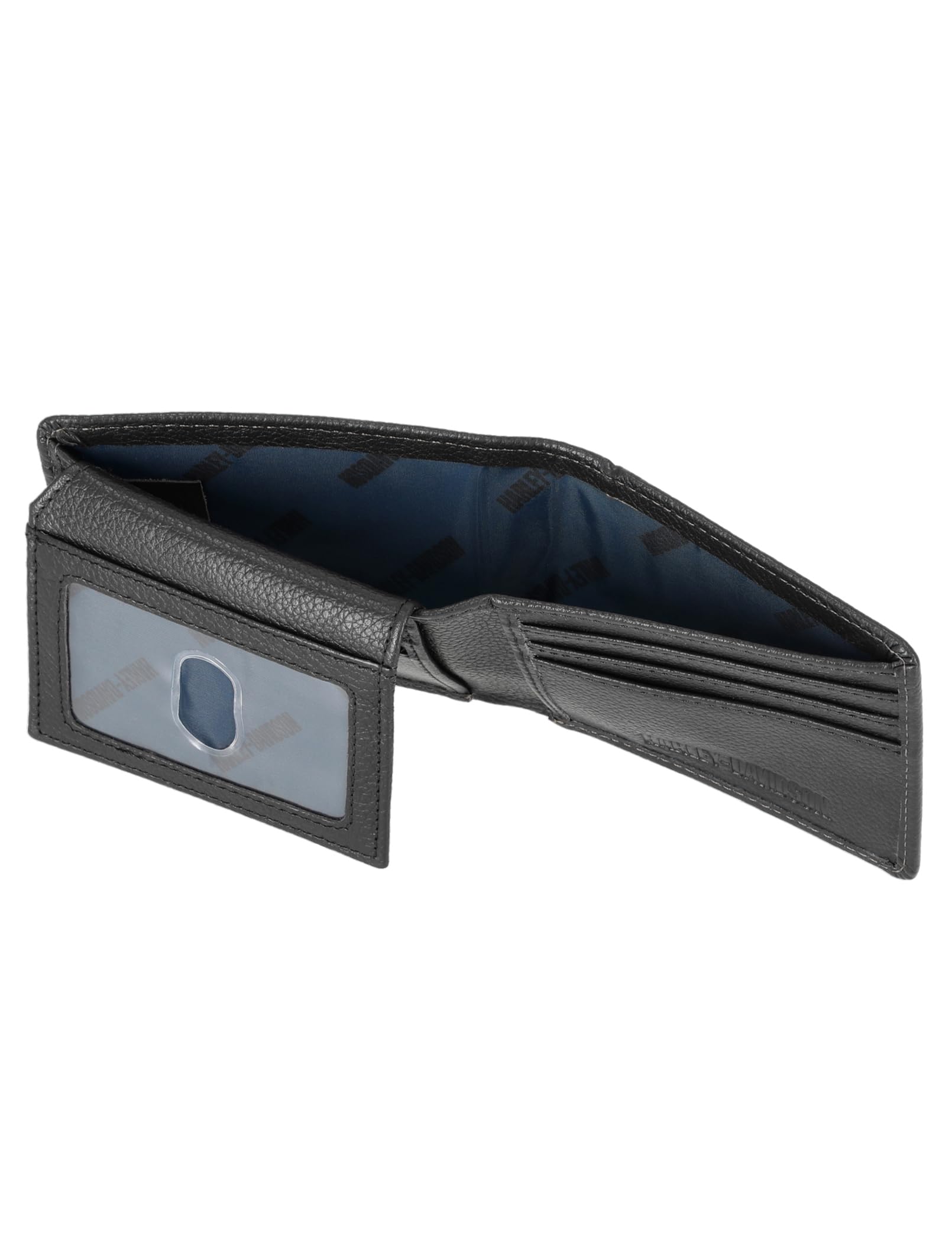 Harley-Davidson Cartera de Cuero con Bloqueo RFID para Hombre, Triple Plegable
