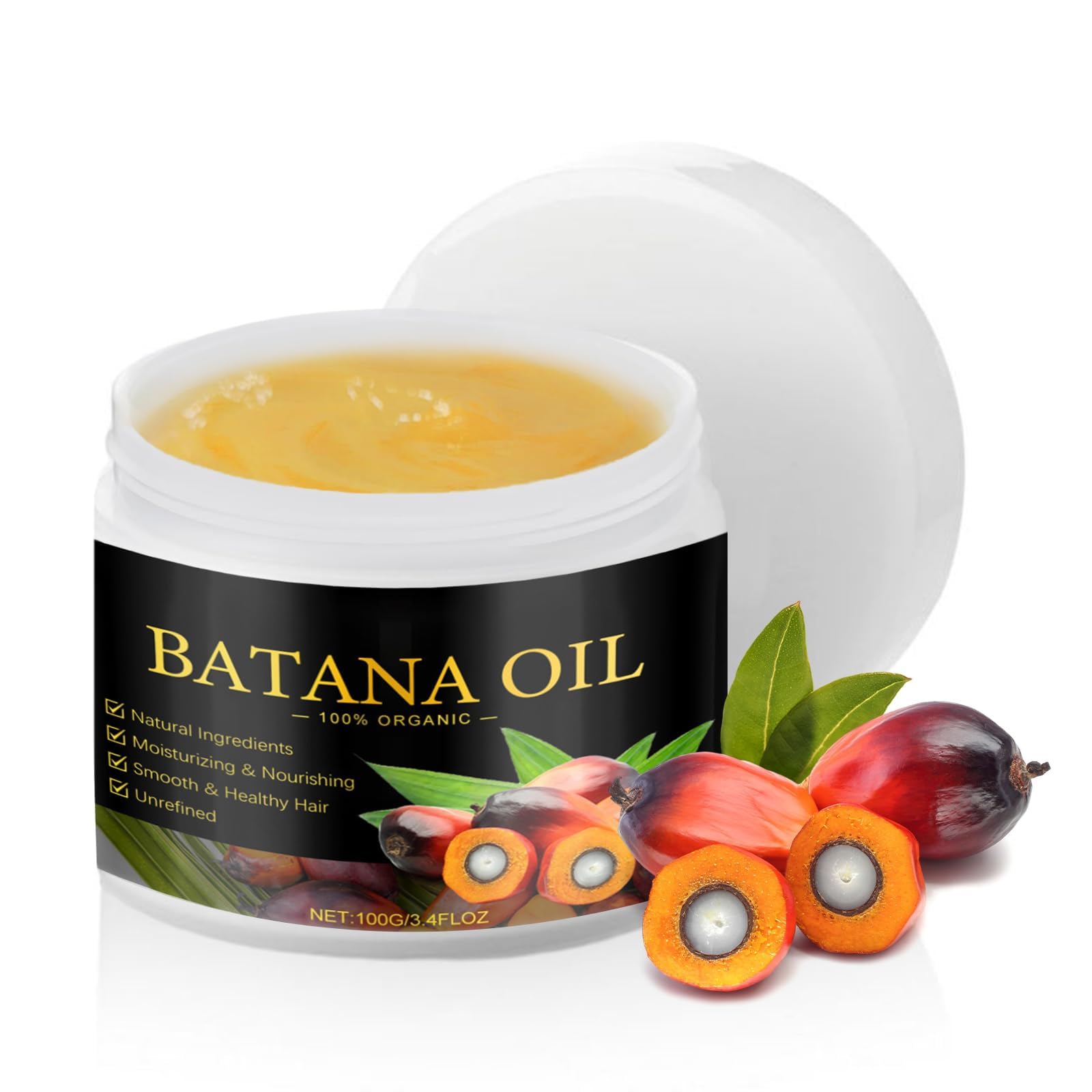 Batana Oil Hair Serum, Natural Hair Mask for Damaged Hair, Prevent Hair Split Ends, Promotes Hair Nourishment for Men & Women, 100g