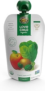 Love Child Organics Superblends Apples, Spinach, Kiwi + Broccoli Puree, 4 oz (Pack of 1), Non-GMO, by Nature's Path