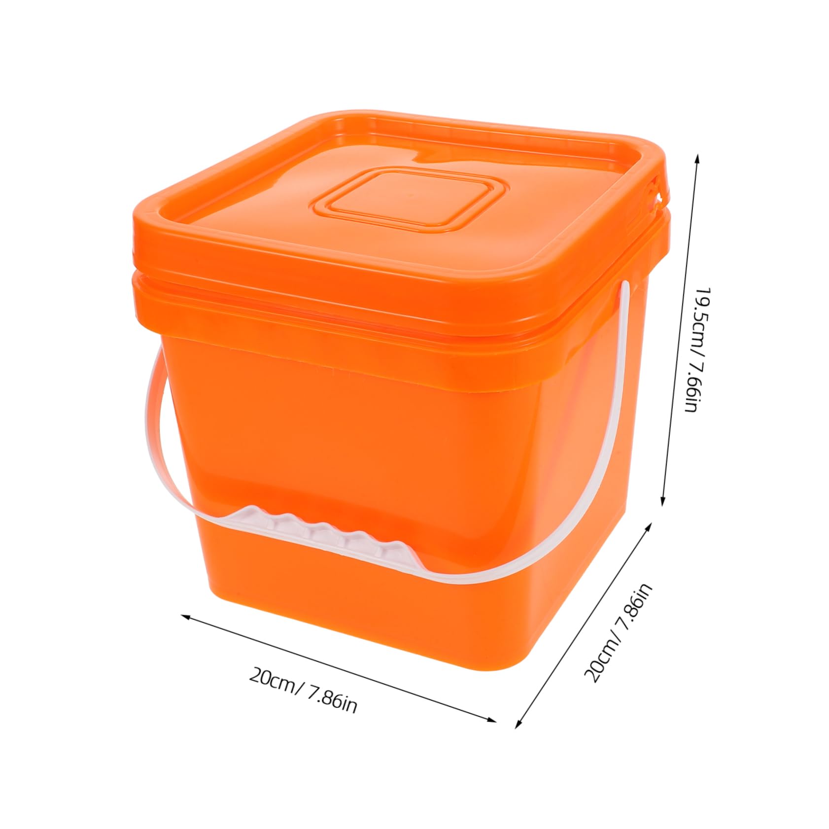 Seau carré avec couvercle et poignée - Seau de peinture en plastique pour peintre - Seau réutilisable pour le stockage de la peinture de l'eau - Récipient de peinture pratique pour