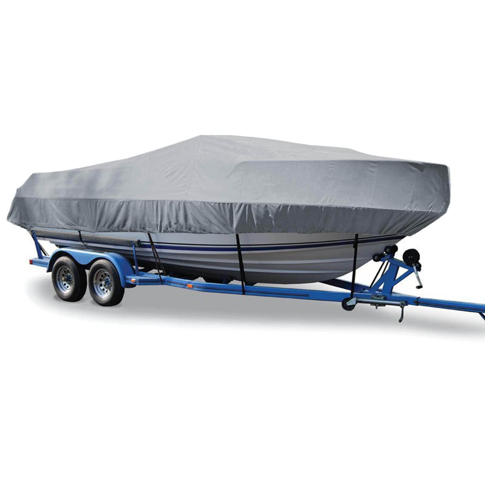 Bache Bateau Housse De Protection Imperméable For Bateau, Coque En V, 14 à 28 Pieds, Tissu Oxford 3 Couches, Protection Toutes Saisons, Avec Sac De Rangement, 5 Sangles Réglables(25-28FT(762-853cm