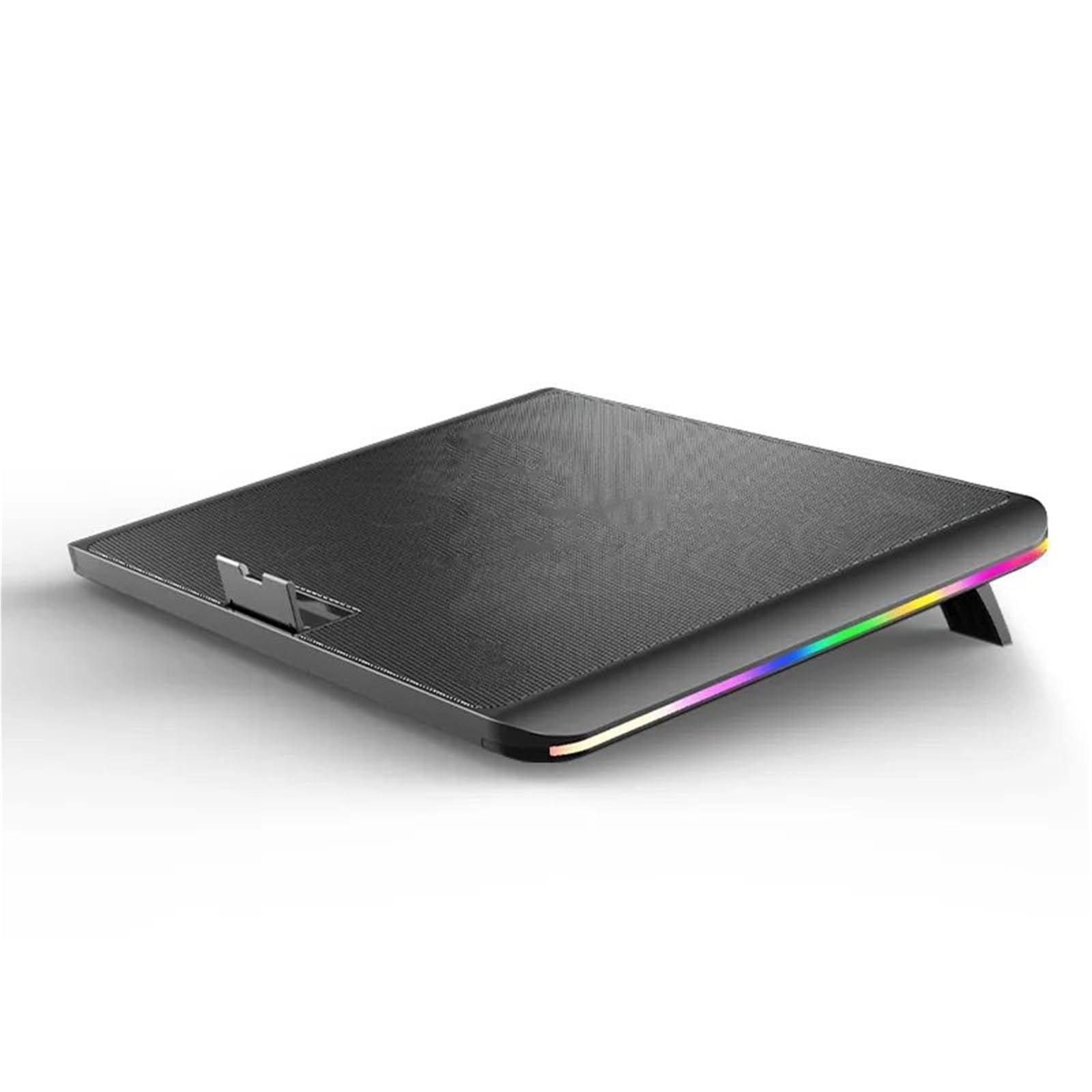 Oświetlenie RGB Podkładka chłodząca do laptopa Dwa wentylatory 3200 obr./min Cicha chłodnica Chłodzenie laptopa do gier 11-17 cali Podkładka chłodząca pod laptopa(One Fan)
