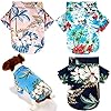 4 Pieces Hawaiian Dog Shirts With Coconut Tre...
