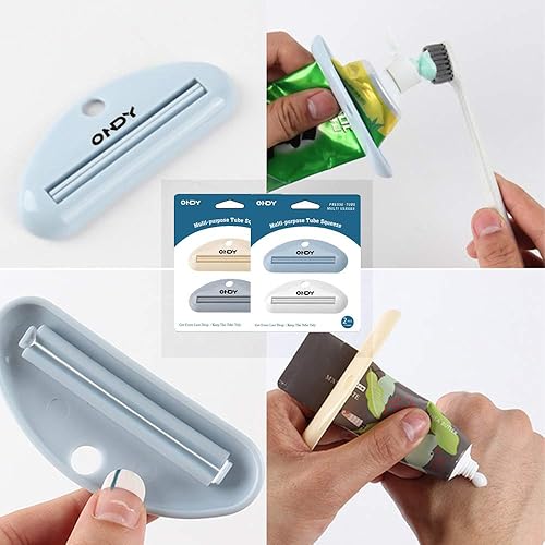 Miniatura 4 de Paquete de 4 exprimidores de pasta de dientes, exprimidor de tubos para pasta de dientes, crema de manos, tubos de poligel, tubos de pintura,