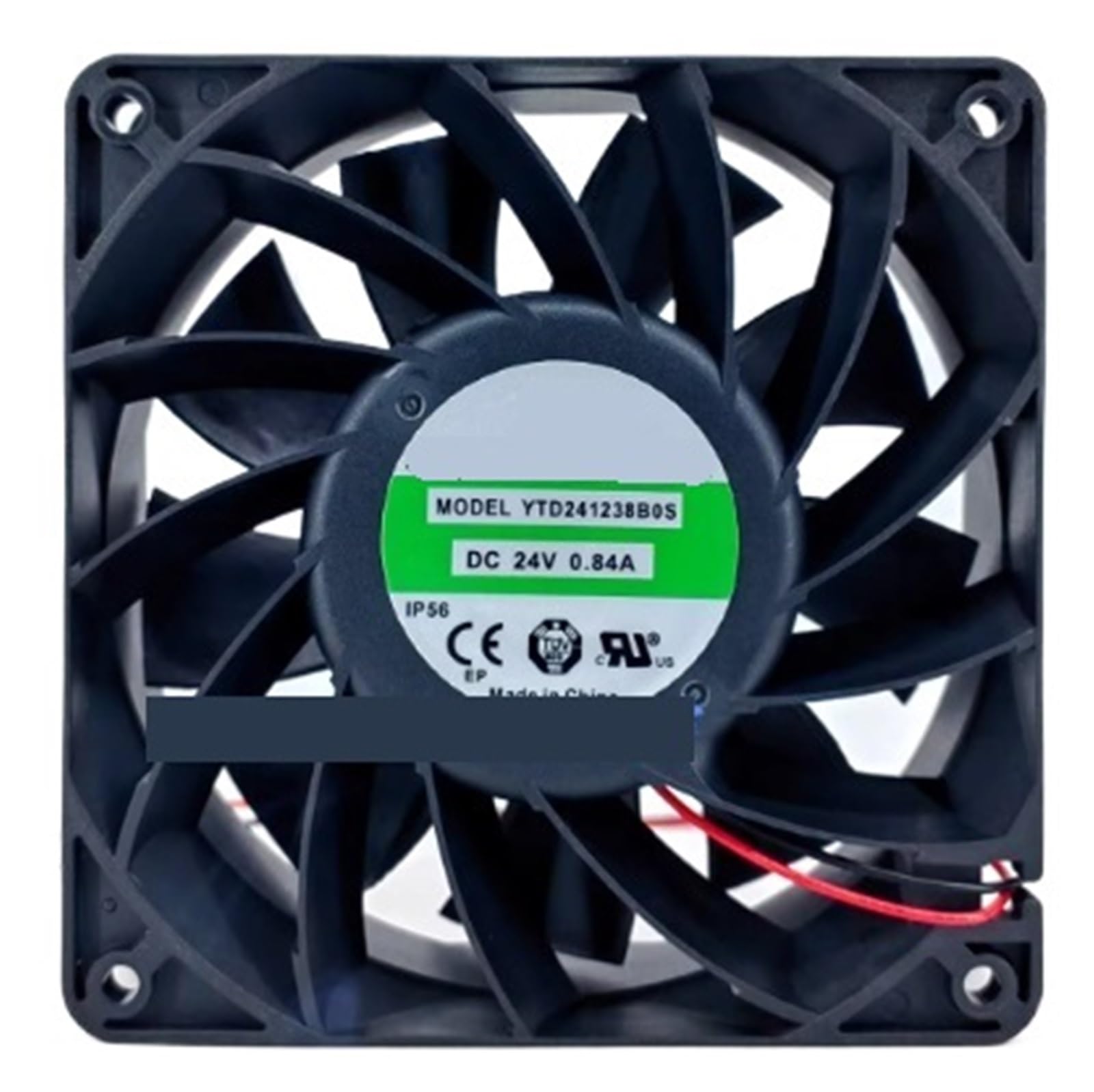 ZBWZXBDJ Fan YTD241238B0S DC24V 0.84A 12038 12cm 2 wire cooling fan