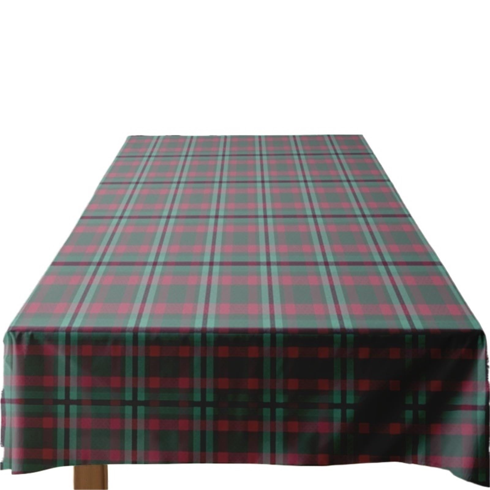 Manteles Vichy Mantel a Cuadros Perfecto for decoración de Comedor, Tela a roja/Verde, algodón, Lavable a máquina