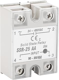 Ssr25 Aa 25A Estado Sólido, relé de Estado Sólido, relé de Estado Sólido AC-AC Ssr 25 Aa 230V Módulo de relé de relé Ssr Entrada Acac 80250V Saída CA 24480V CA