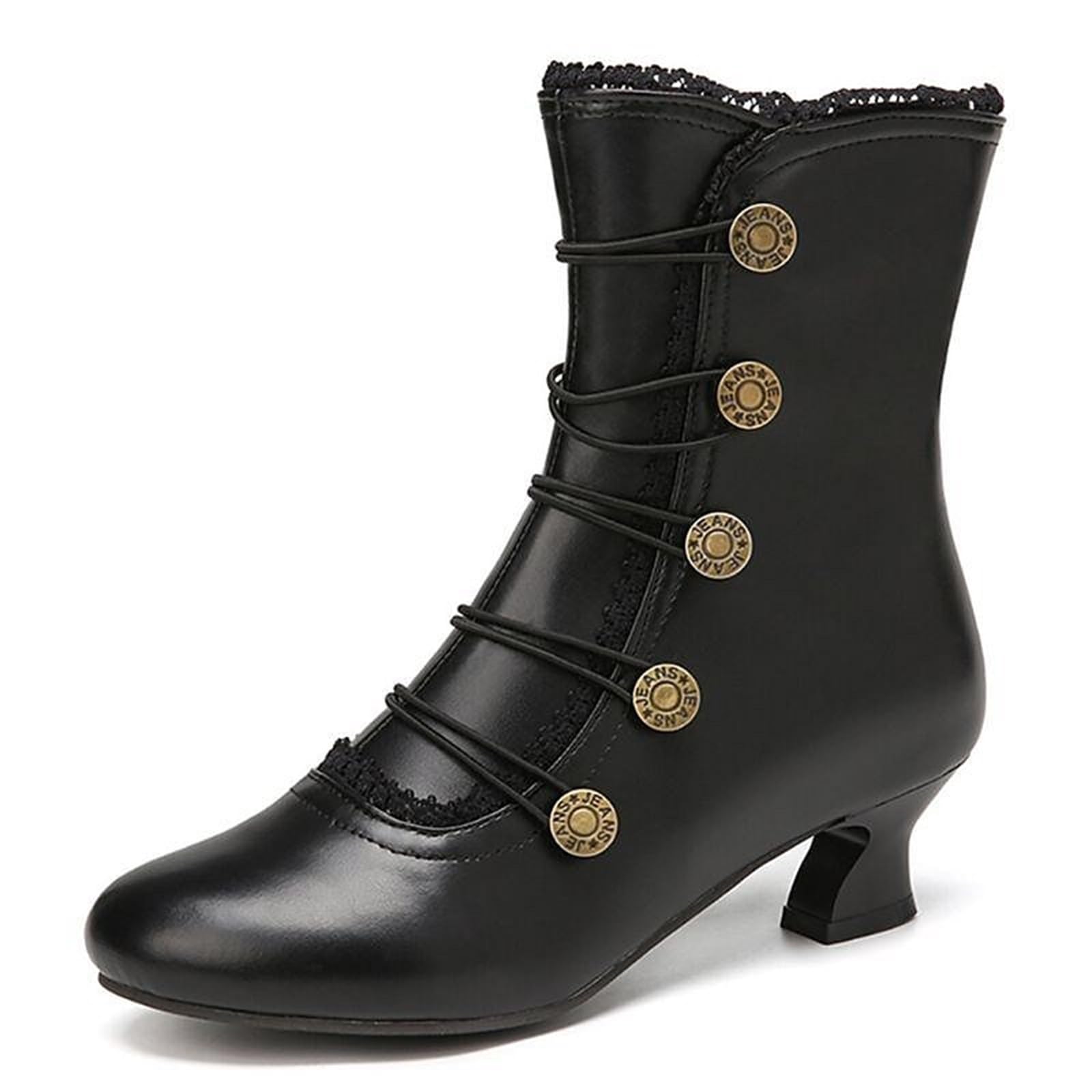 Damskie buty zimowe ze średnią łydką, eleganckie, z antypoślizgową podeszwą, ciepłą wyściółką wewnętrzną, na zimne dni