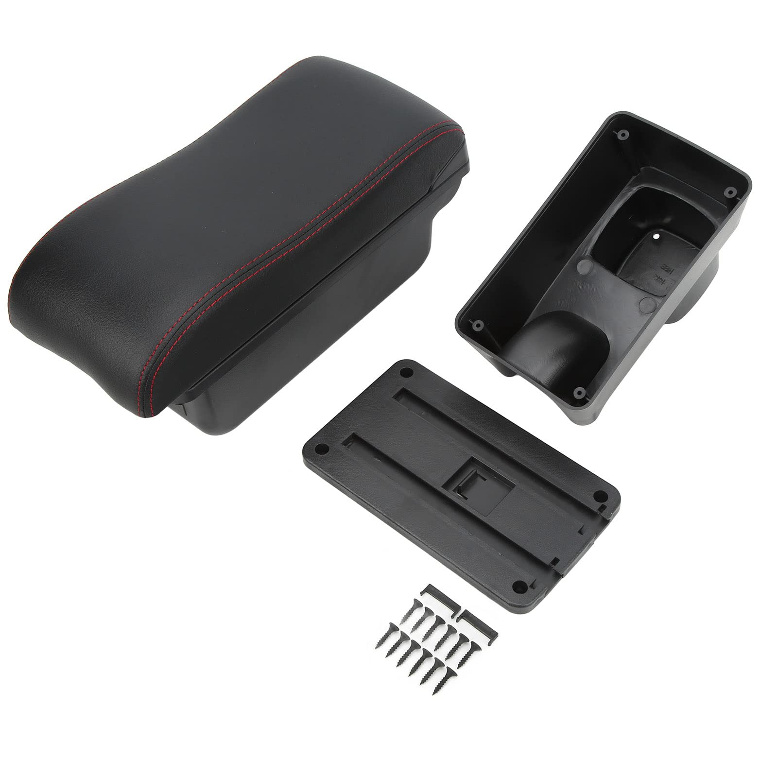 Pssopp Organizer per Console Centrale Auto, Scatola Bracciolo in ABS con Interruttore Magnetico, Grande capacità di Stoccaggio e Supporto per Il Braccio, Tocco Morbido per Conducenti Swift 2005 2021