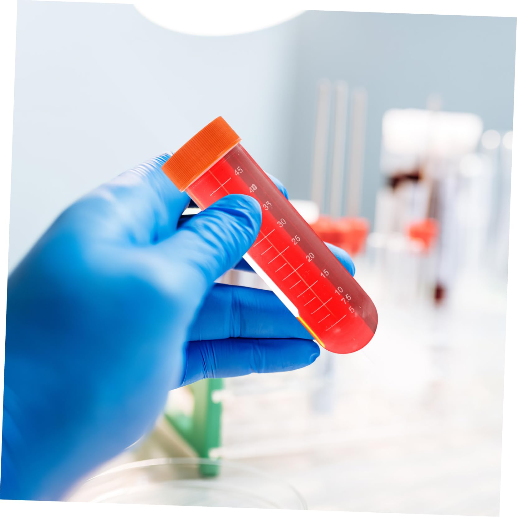SOLUSTRE 100kawałki Sztuk Rurki Do Doświadczeń Laboratoryjnych z Zakrętką Przezroczyste Rurki Do Testów Odporne Deformacje Laboratoriach i Biurze