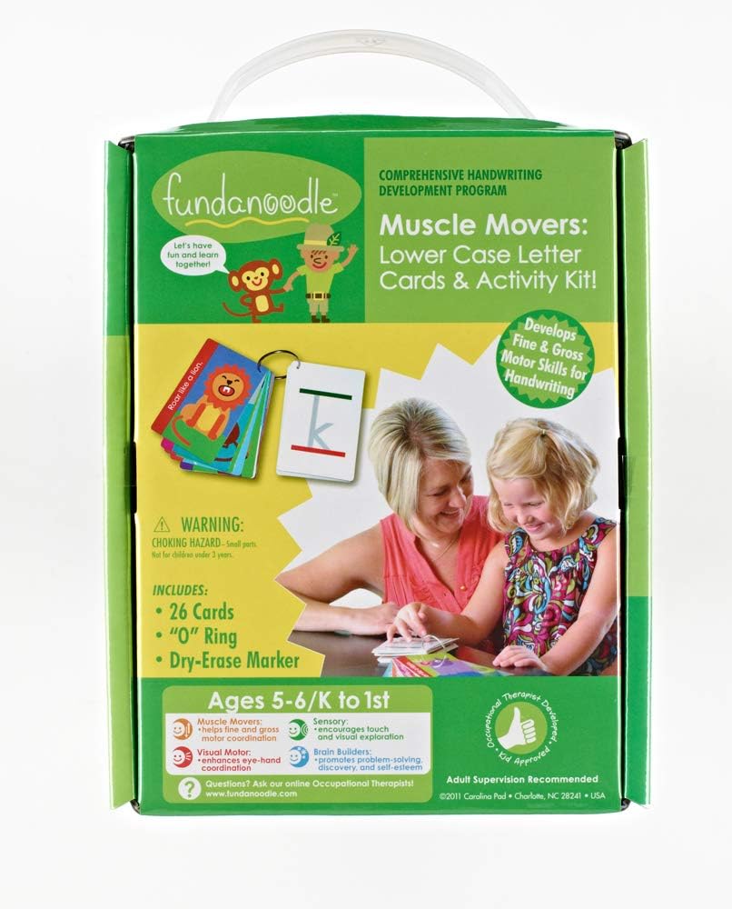 Muscle Movers Lower Case Letter Cards and Activity Kit, Ages 5-6/K to First Grade (15282)