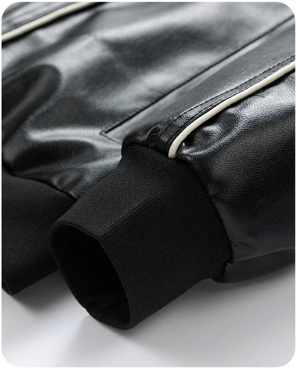 Men Leather Jacket Casual Faux Leather Coats Man Jackets Stand Pu Fall Winter Outwear