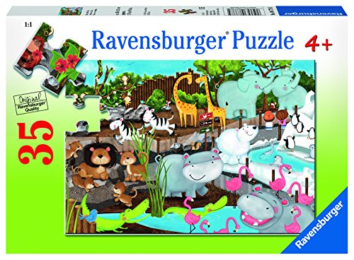 Ravensburger - Day at The Zoo - 35 Piece Jigsaw Puzzle for Kids – Every Piece is Unique, Pieces Fit Together Perfectly