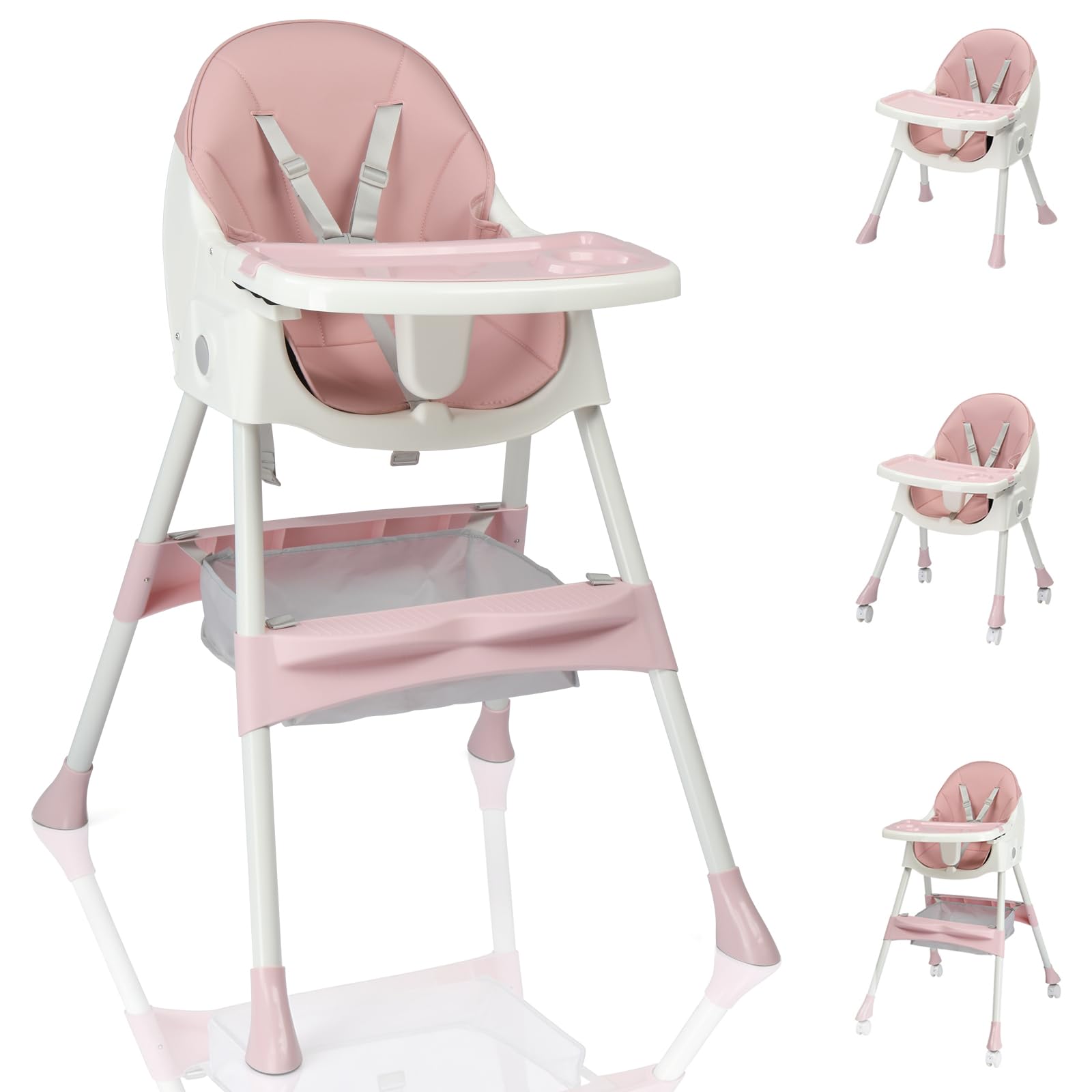 Amazon.com : Ktaxon Foldable Baby High Chair, 2-in-1 Portable