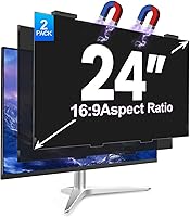 Vista 12 de Paquete de 2 protectores magnéticos de pantalla de privacidad de 27 pulgadas para monitor de computadora, relación de aspecto 16:9, película