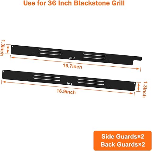 Miniatura 2 de Protector de viento para parrilla Blackstone de 36 pulgadas, pantalla magnética de acero inoxidable para proteger las llamas, escudo térmico para