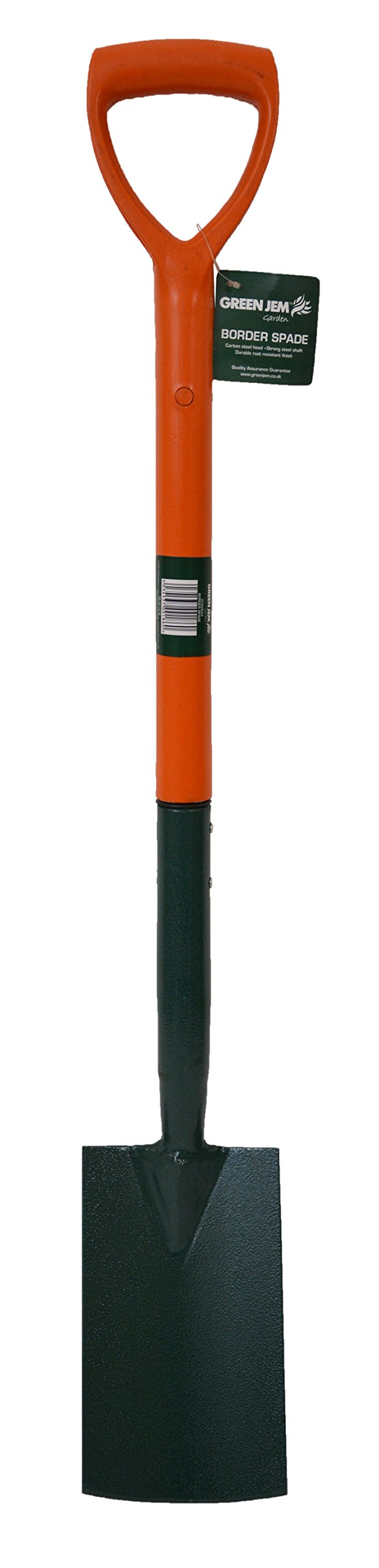 Green Jem Carbon Steel Border Spade - Orange