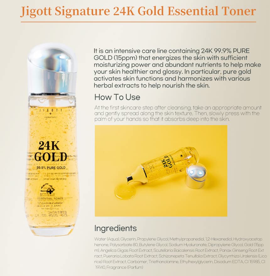 Amazon.com : Jigott - Signature 24K Gold Essential Skin Care 3 Set