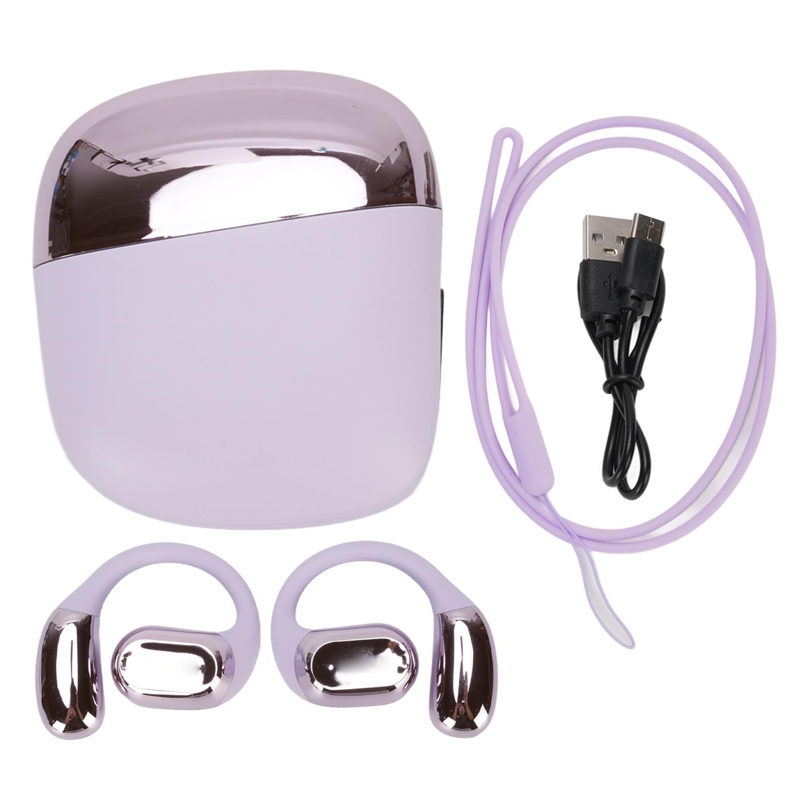 Topiky Auricolari Wireless con Traduzione in Tempo Reale con Intelligenza Artificiale, Bluetooth 5.4, Auricolari Aperti, Traduttore in 140 Lingue, (PURPLE)
