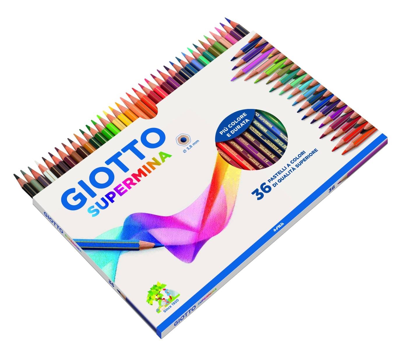 Amazon.com: GIOTTO Supermina 36 pastelli a colori, assortiti, 36