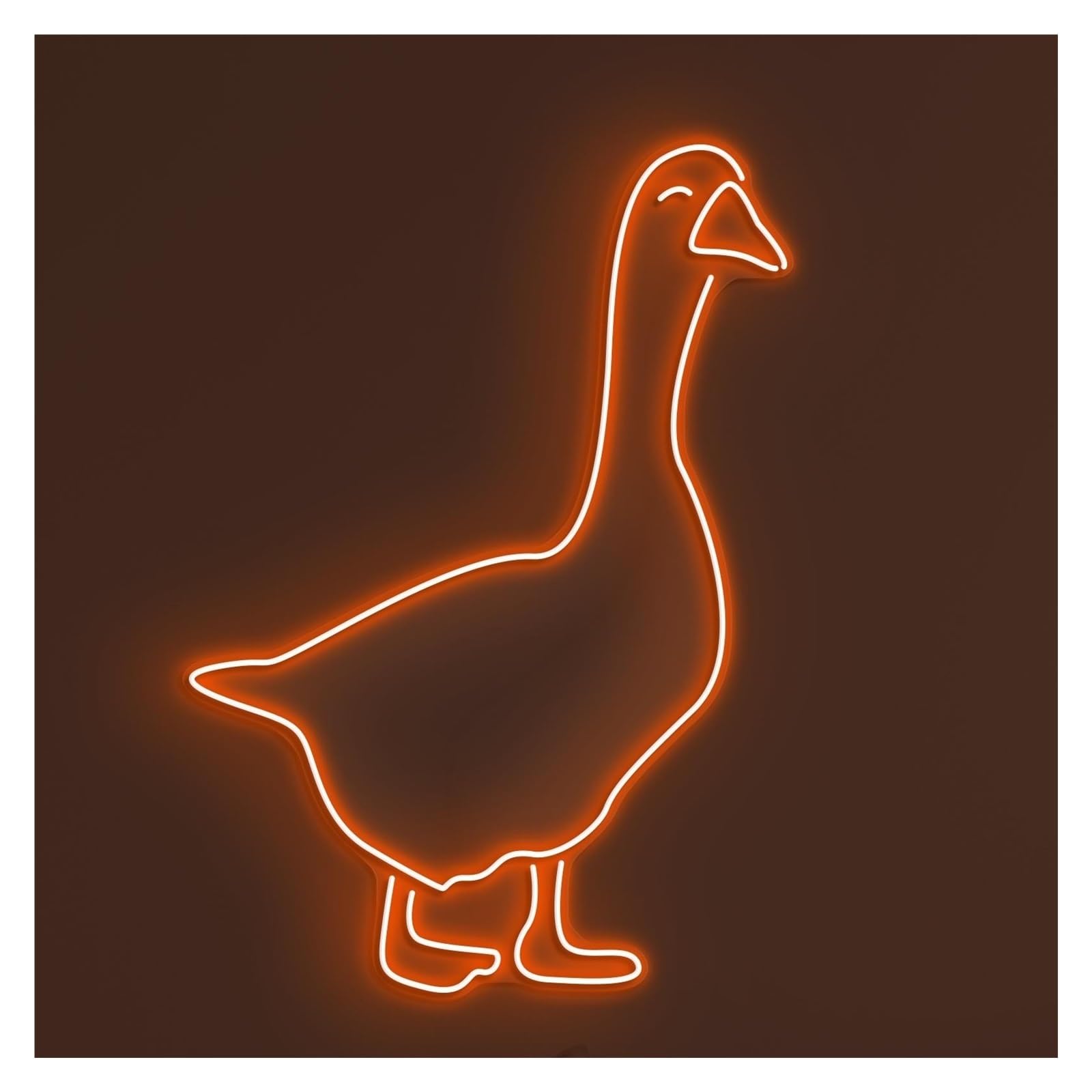 RONGCH Hanging Art Neon Signs Goose Neon Sign, Suitable for Birds Shop Kids Room Decor with Brightness Adjustable 46cm(C)