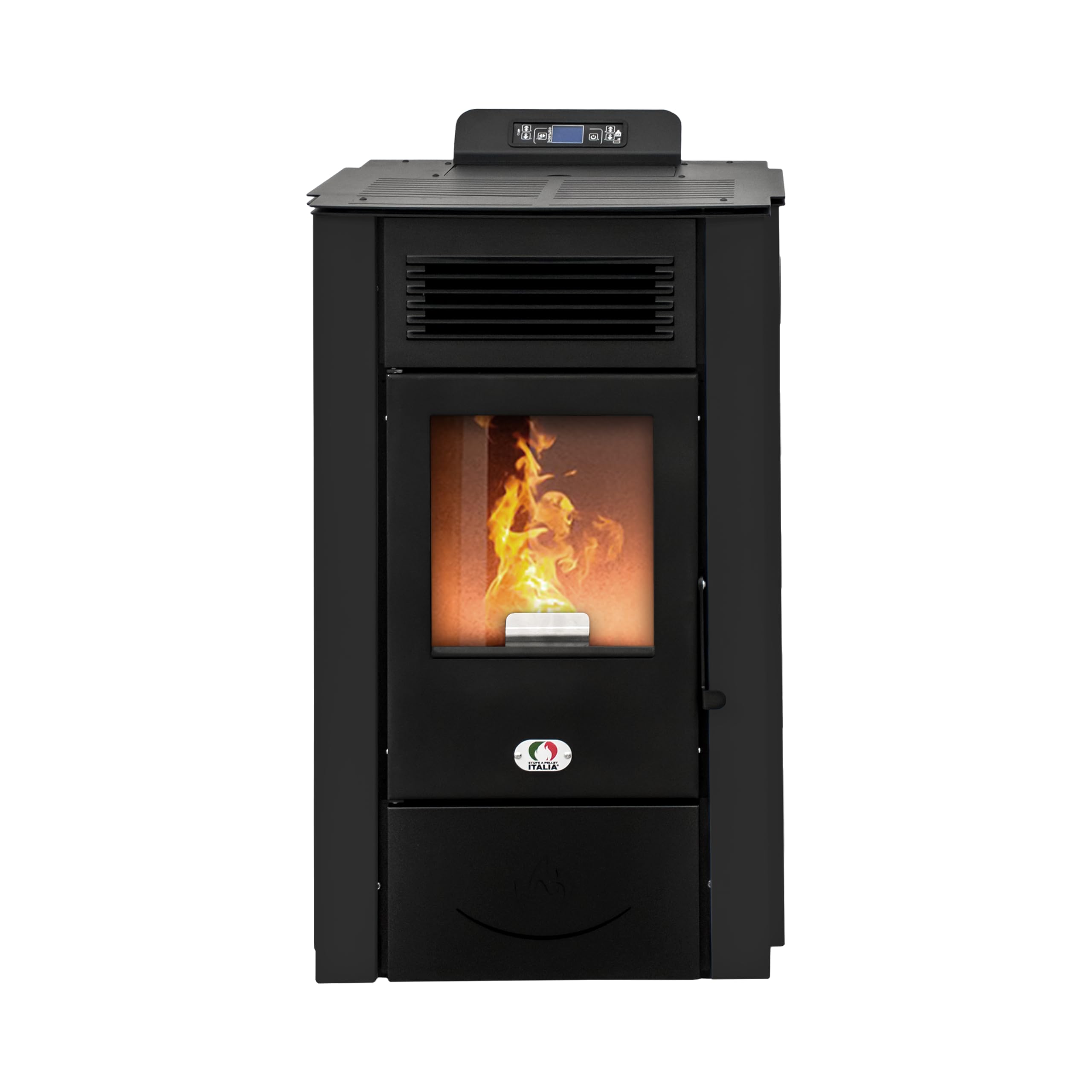 STUFE A PELLET ITALIA Colorado 15 KW | Pelletöfen Effizienz 92% Heizt 140m² Autonomie 15 Std. Programmierbar 5 Geschwindigkeiten und Leistungsstufen 24 Monate Garantie Schwarz