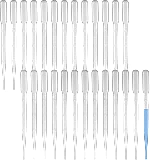 CCTVMTST 100pcs 3ml Disposable Plastic Graduated Pasteur Transfer Pipettes 15.5cm Length