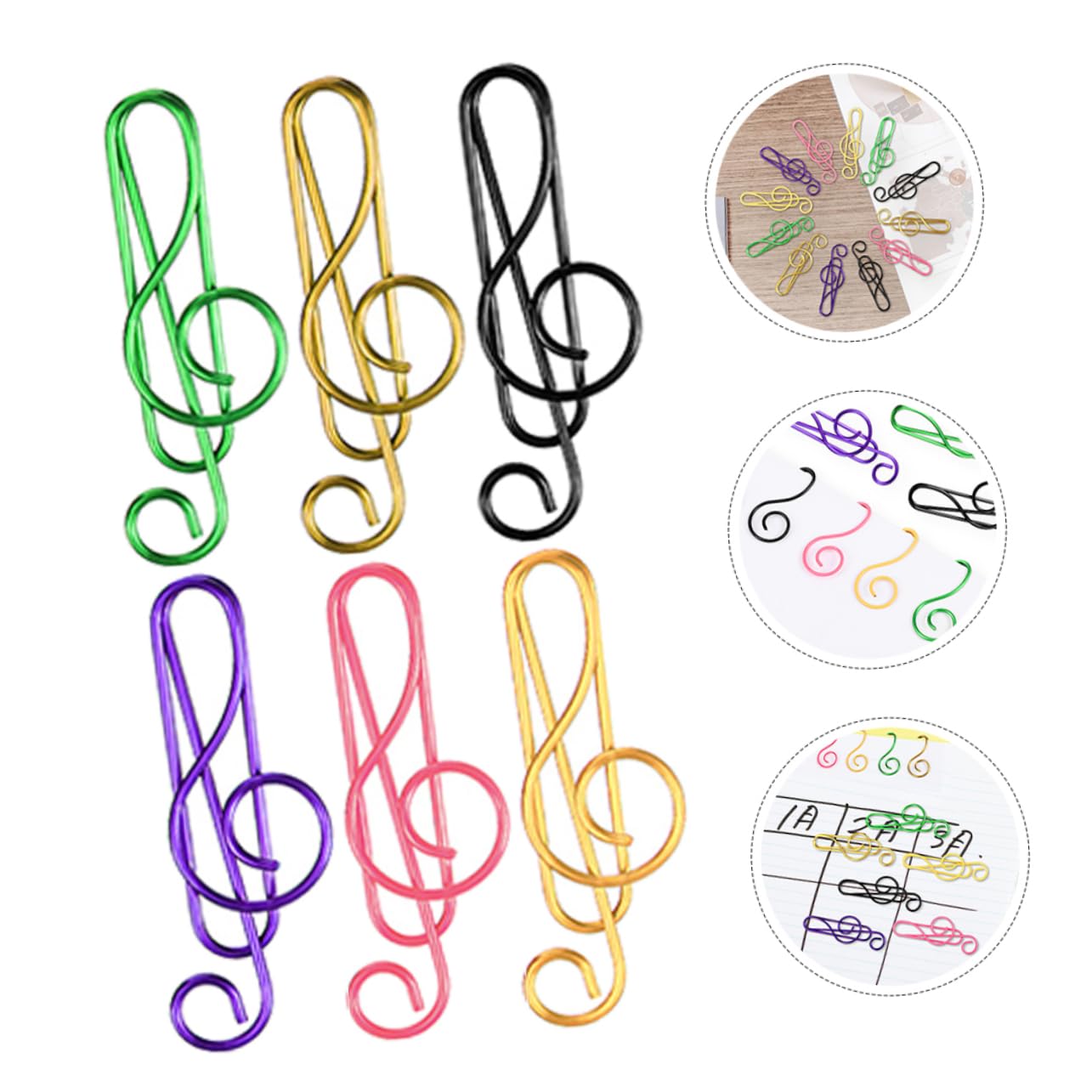 Operitacx 5 Set Nota Graffetta Paperclips Clip Di Carta Scolastica Graffette D'oro Graffette Grandi Fermagli Colorati Per Ufficio Graffette Creative Graffetta Metallo 85 Pezzi*5