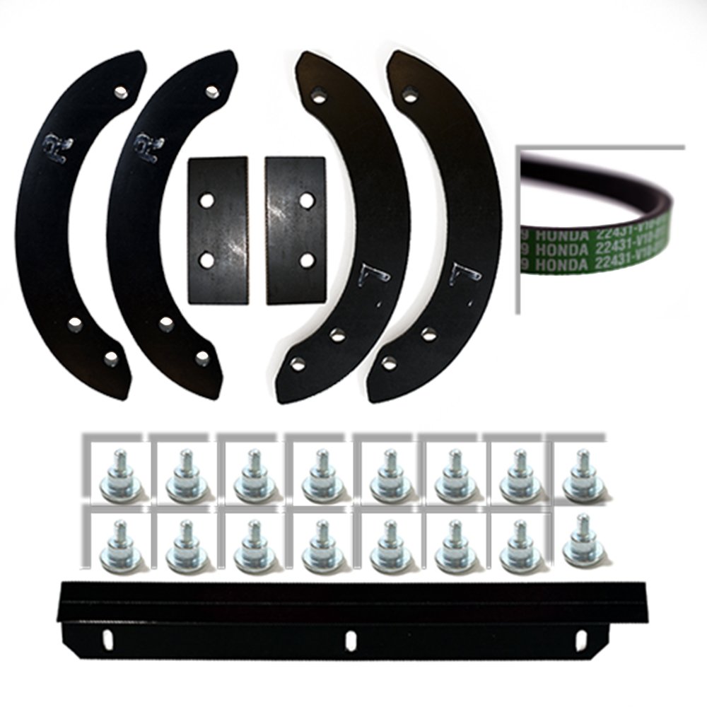 Genuine Honda HS520 Snow thrower paddle, scraper bar and belt set/kit, 06720-v10-030, 76322-v10-020, 22431-v10-013