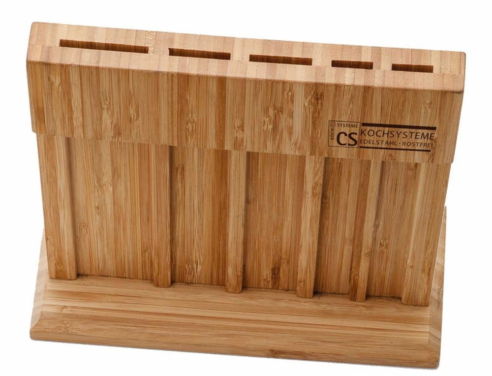 CARL SCHMIDT SOHN Schmidt Sohn Messerblock Soest 7-teilig mit Schneidbrett Edelstahl/Holz, Maße: 24,5cm x 31,5cm, 080242, Silber/Braun