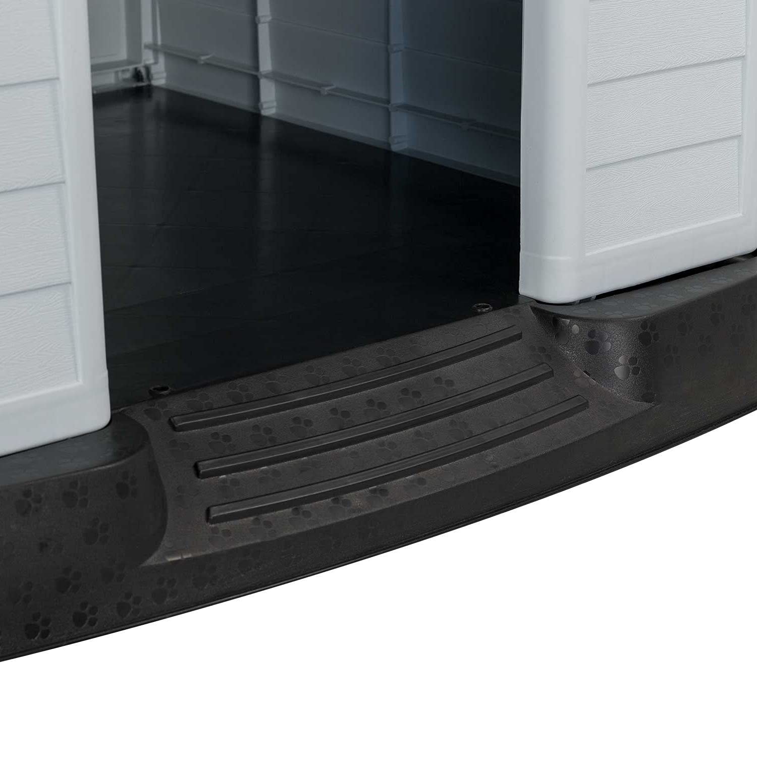 THINIA HOME Caseta para Perros Pequeños Dimensiones 66,5x73,6x71cm | Caseta de Plástico 100% Reciclable y Ecológico | Caseta Mascota Exterior e Interior