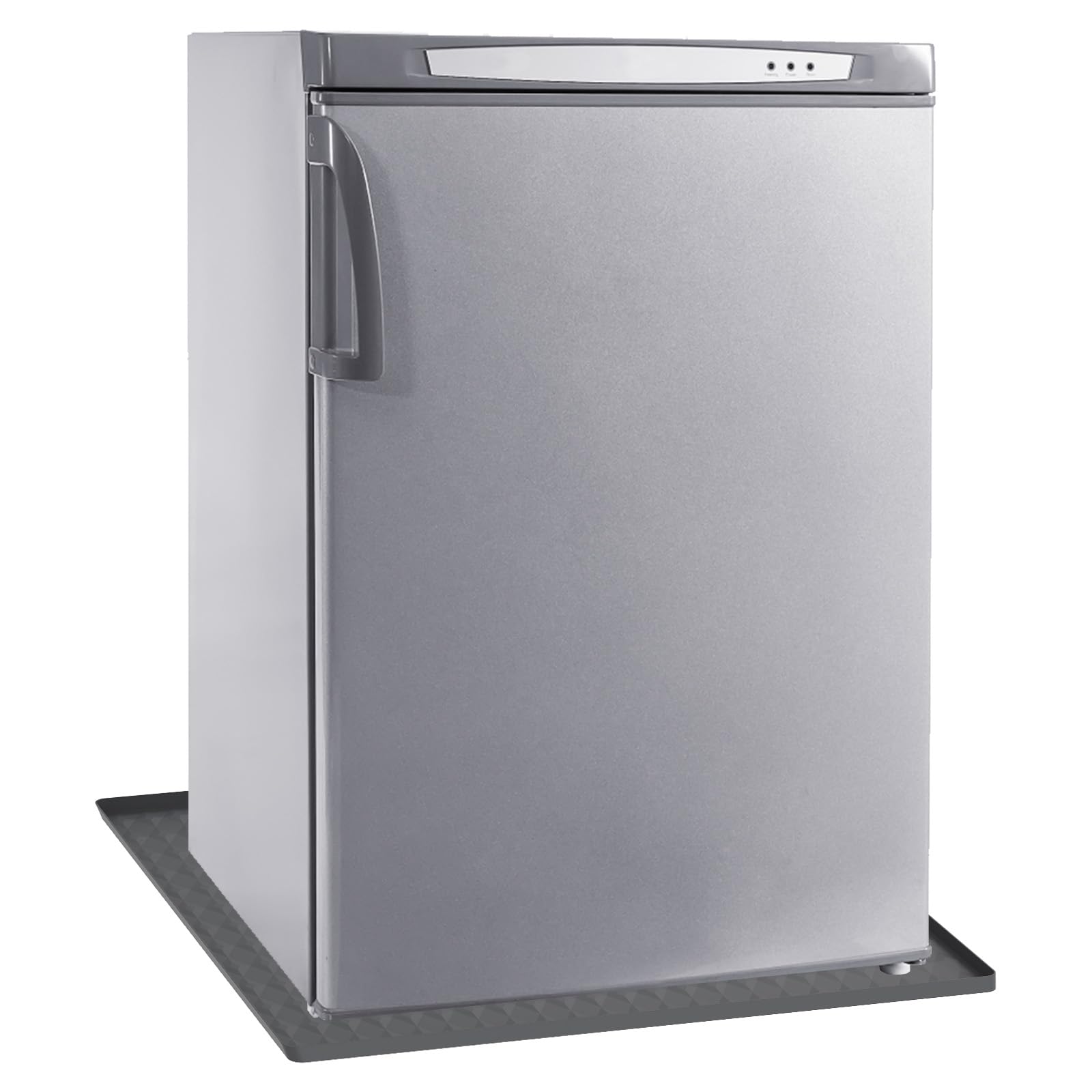 Mini alfombrilla de silicona para refrigerador, 23.6 x 23.6 pulgadas, alfombrilla para debajo del refrigerador, mini bandeja de goteo para nevera evita fugas de derrames de agua, protege el 3