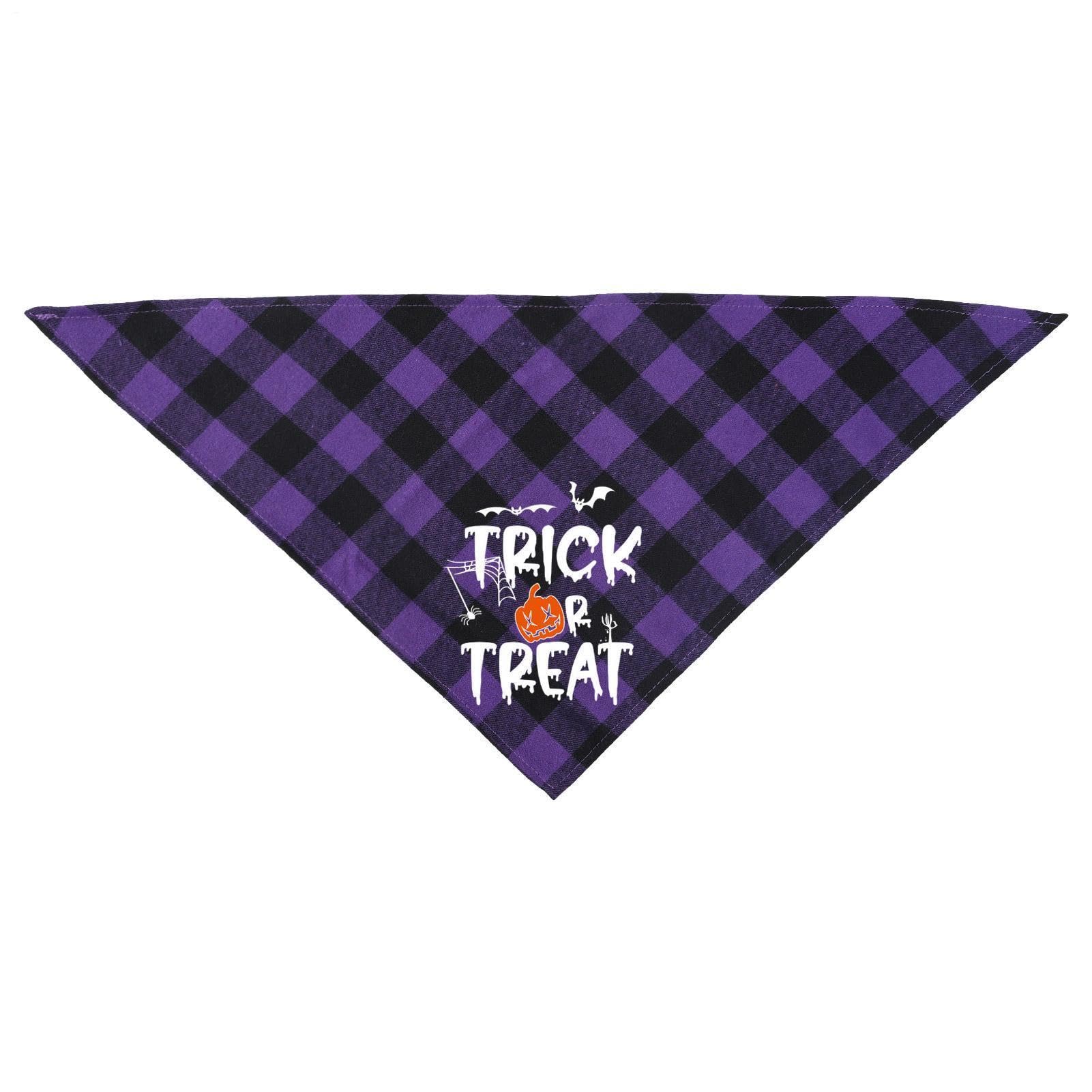Halloween Dog Bandanas Ghost Pumpkin Soft Luminous Triangle Bibs