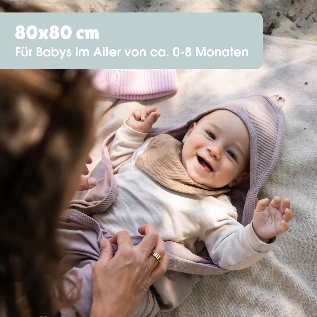 emma & noah UV-Einschlagdecke 40+ 0-8 Monate Babydecke für Babyschale Maxi Cosi® Atmungsaktiv