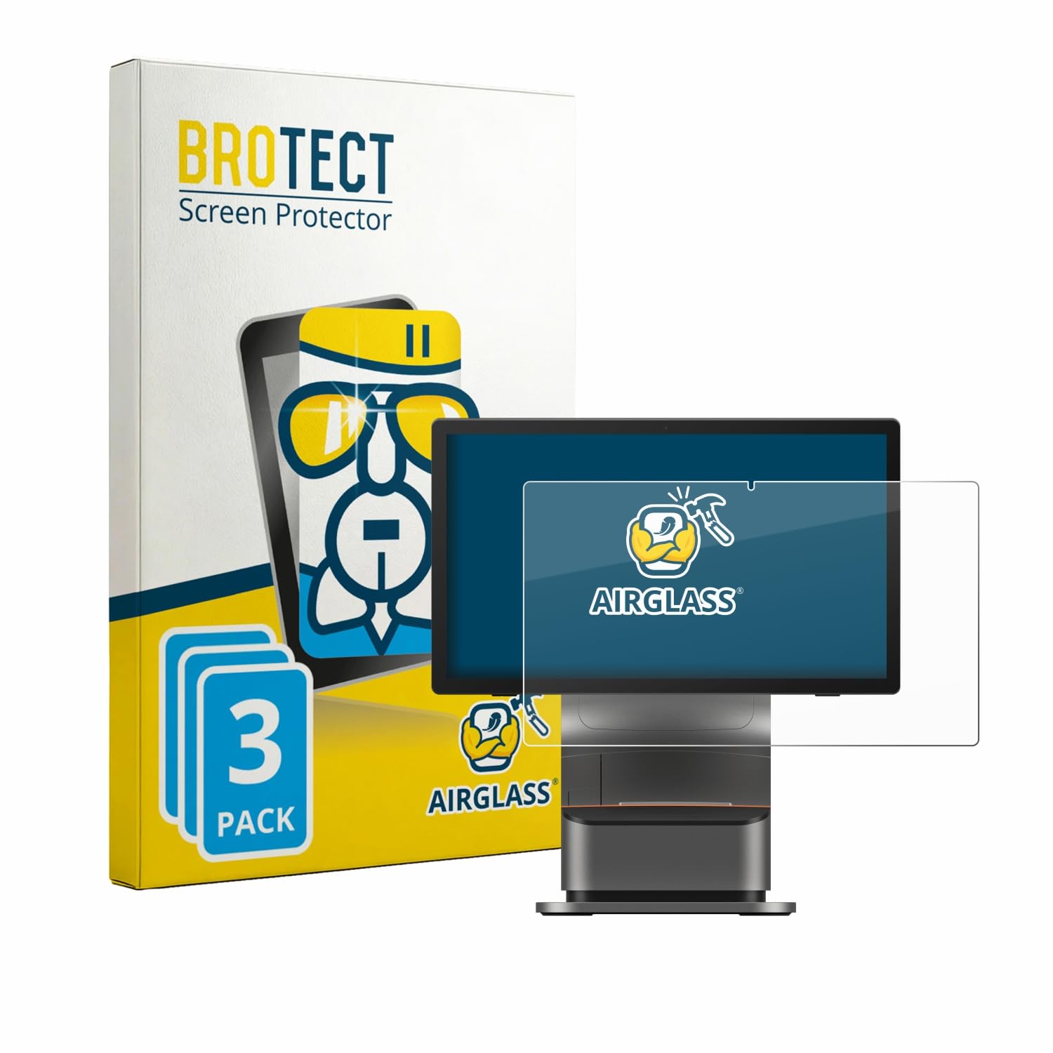 brotect Pellicola Protettiva Vetro per Sunmi T3 Pro Max Protezione Schermo (3 Pezzi) [Durezza Estrema 9H, Chiaro]